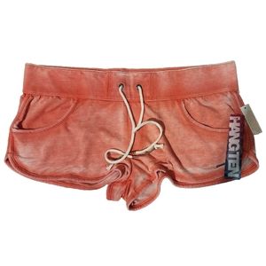 Hang Ten Athletic Hot Shorty Shorts Salmon Orange Distressed Size Large